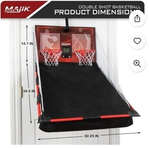 Malak over the door double shot basketball 🏀